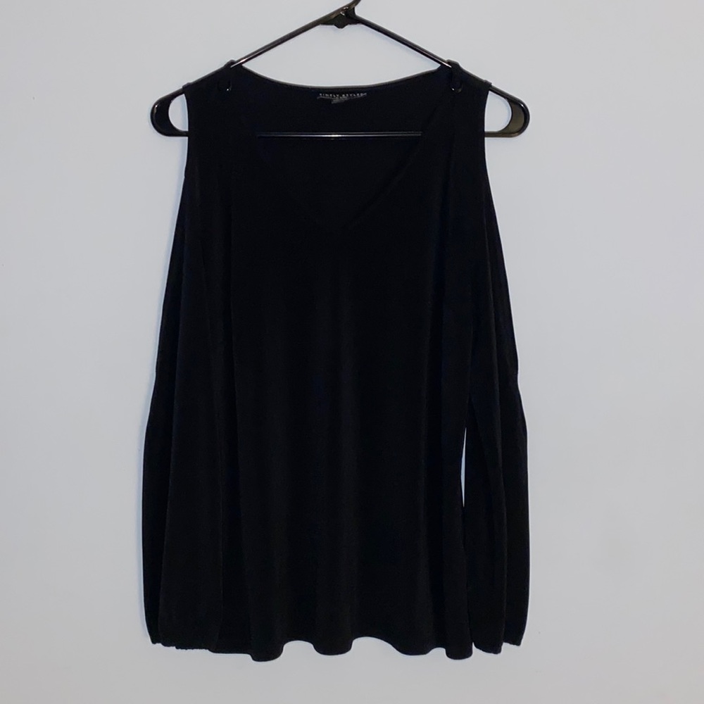 Brand new with tags black cold shoulder top size medium